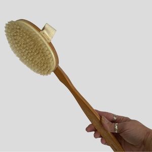 🍄3/30 LeClaire & Bayot Long Handled Wood Body Brush
